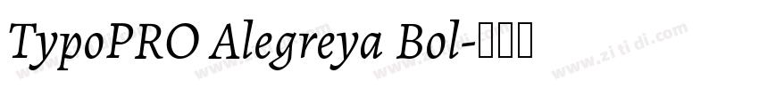 TypoPRO Alegreya Bol字体转换